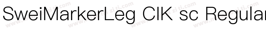SweiMarkerLeg CIK sc Regular字体转换